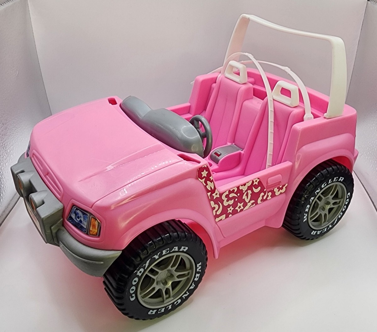 2001 Mattel Barbie Jeep Wrangler - Pink Beach Cruiser - Vintage | eBay
