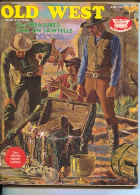 MAG: Old West-Fall 1967-Skeleton cover-Ghost of Geronimo-Gold Rush-pulp thril...