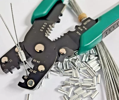 UNKNOWN 10Pk ELECTRIC METER ALUMINIUM SECURITY SEALS & WIRES & SEAL CRIMPING TOOL