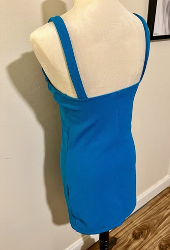 Zara Women's Blue Bodycon Mini Dress Size M Sleeveless Party/Cocktail NWT - Picture 5 of 9