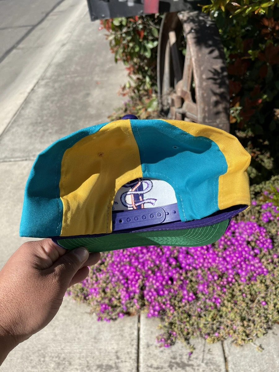 Vintage RARE 80s/90s Color block Pinwheel Stussy Snapback YoungAn Hat Supreme