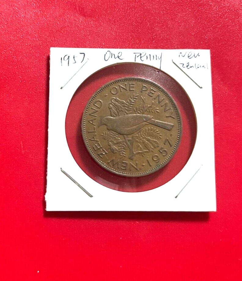 1957 NEW ZEALAND ONE PENNY COIN - NICE WORLD COIN !!! | eBay