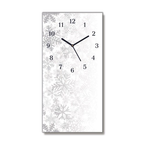 Horloge Murale Design En Verre Trempé Tulup - Thème Noël, 30x30cm, Mouvement Quartz, Blanc, Neuve