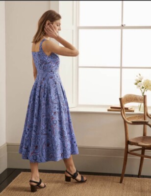Boden Aubrey Cotton Midi Dress 4P | eBay
