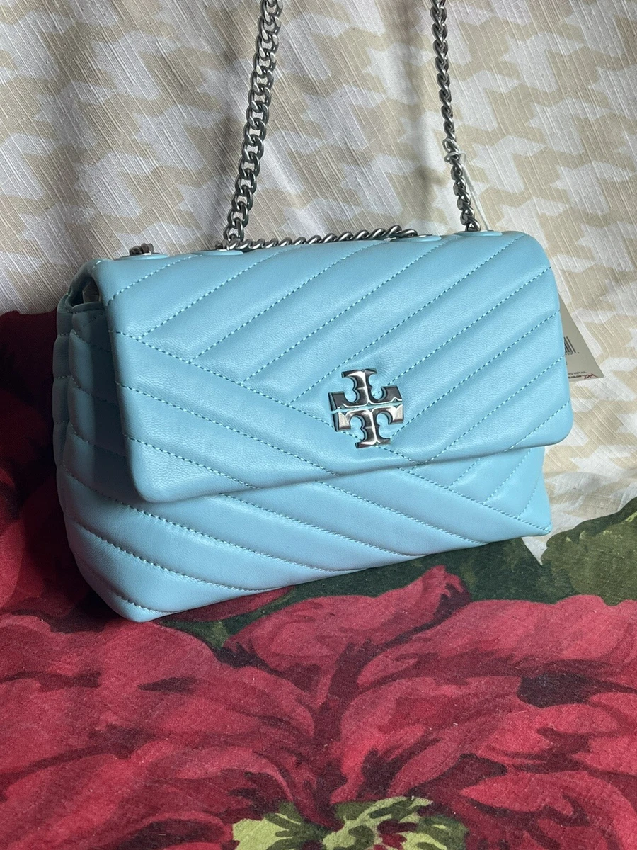 Tory Burch Small Kira Chevron Convertible Shoulder Bag/ Light Celeste/$548