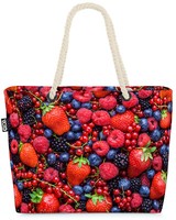 Beeren Erdbeeren Blaubeeren Beach Bag Essen Obst Beere Brombeere Blaubeeren Bee
