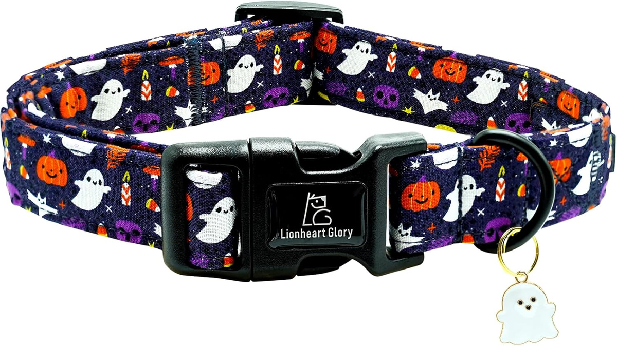 Dog Collars Fall Halloween Pumpkin Collar Dog Heavy Comfortable Adjustable  Dog C