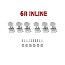6R Inline Chrome Guitar Machine Heads Tuning Peg Tuner for FD ST TL Style Guitar