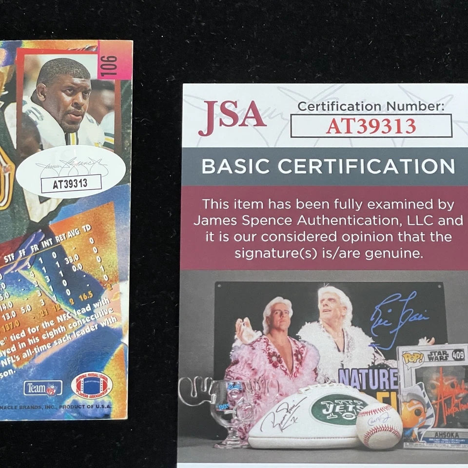 Reggie White Signed 1994 Pinnacle Sportflics 2000 Football Card Packers HOF - Image 3 of 3