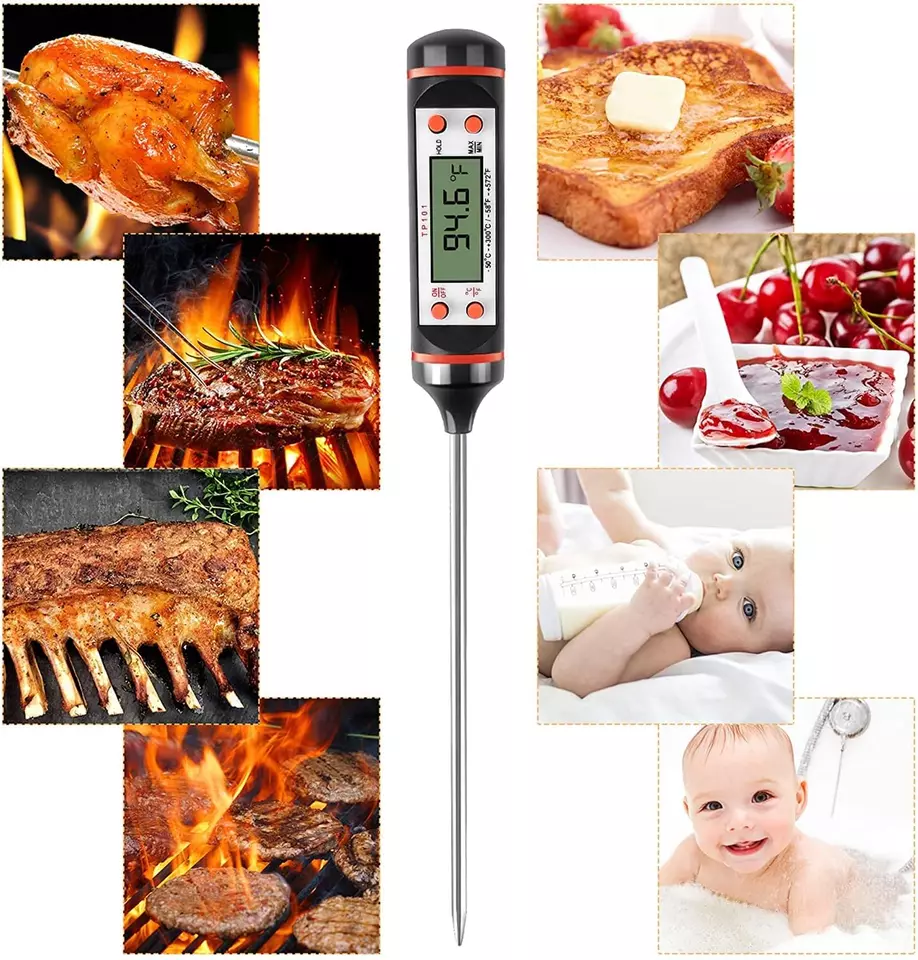 Instant Read Digital Meat Thermometer BBQ Grill Smoker Kitchen Food Cooking Lot - Image 3 of 4