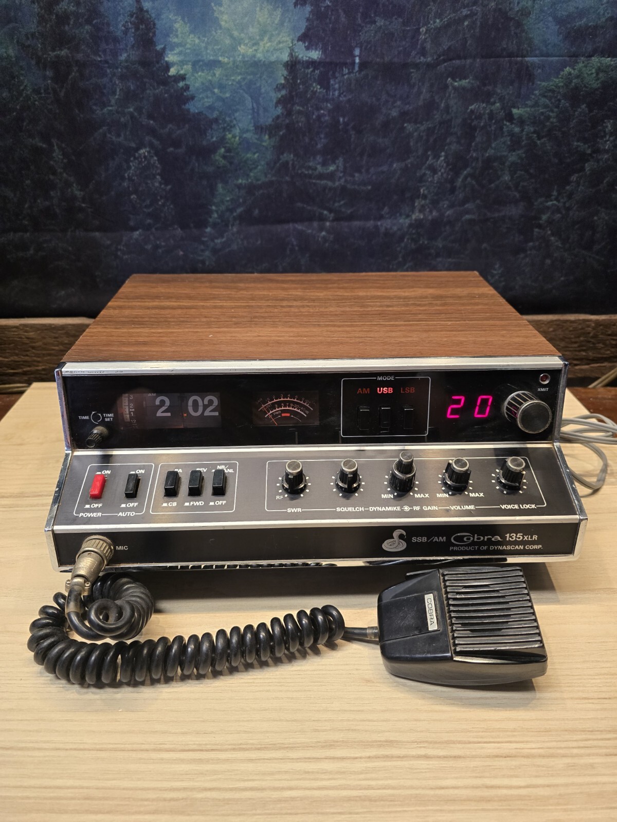 Vintage Cobra 135 XLR CB Radio Home Base Station Tested W/ Mic. Working