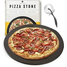 PIZZA STONE Ceramic Baking Stones for Oven Non-Stick Pan 15" HERITAGE PRODUCTS