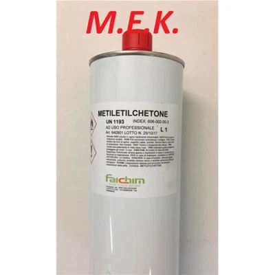 1 LITRO METILETILCHETONE M.E.K. MEK MEC SOLVENTE PULIZIA E RIPARAZIONE BATTELLI