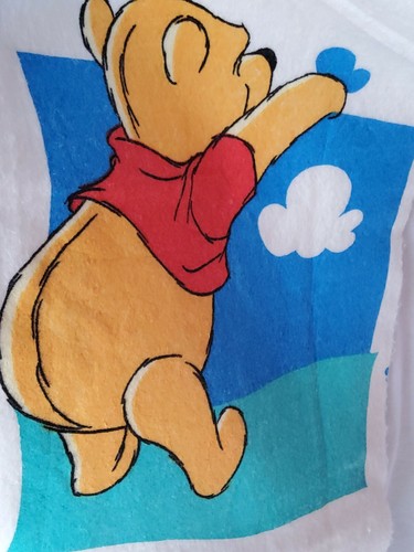 Manta Vinnie the Pooh Vintage Disney Doble Lechín Nubes Azul Hecha en EE. UU. - Imagen 9 de 9