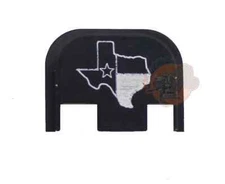 TEXAS Engraved Slide Back Plate Aluminum Made USA for Glock 43
