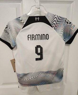 2022-23 Nike Liverpool Away Kit Jersey Shirt Firmino Kids Children