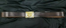 Handmade Leather Belt Reproduction U.S. Military Federal Eagle Belt Buckle