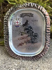 Vintage England Metal Souvenir Tray Celtic Quality Plate Made in England 