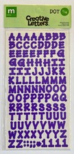 Making Memories Purple Dot ABC Stickers 2 Sheets NIP