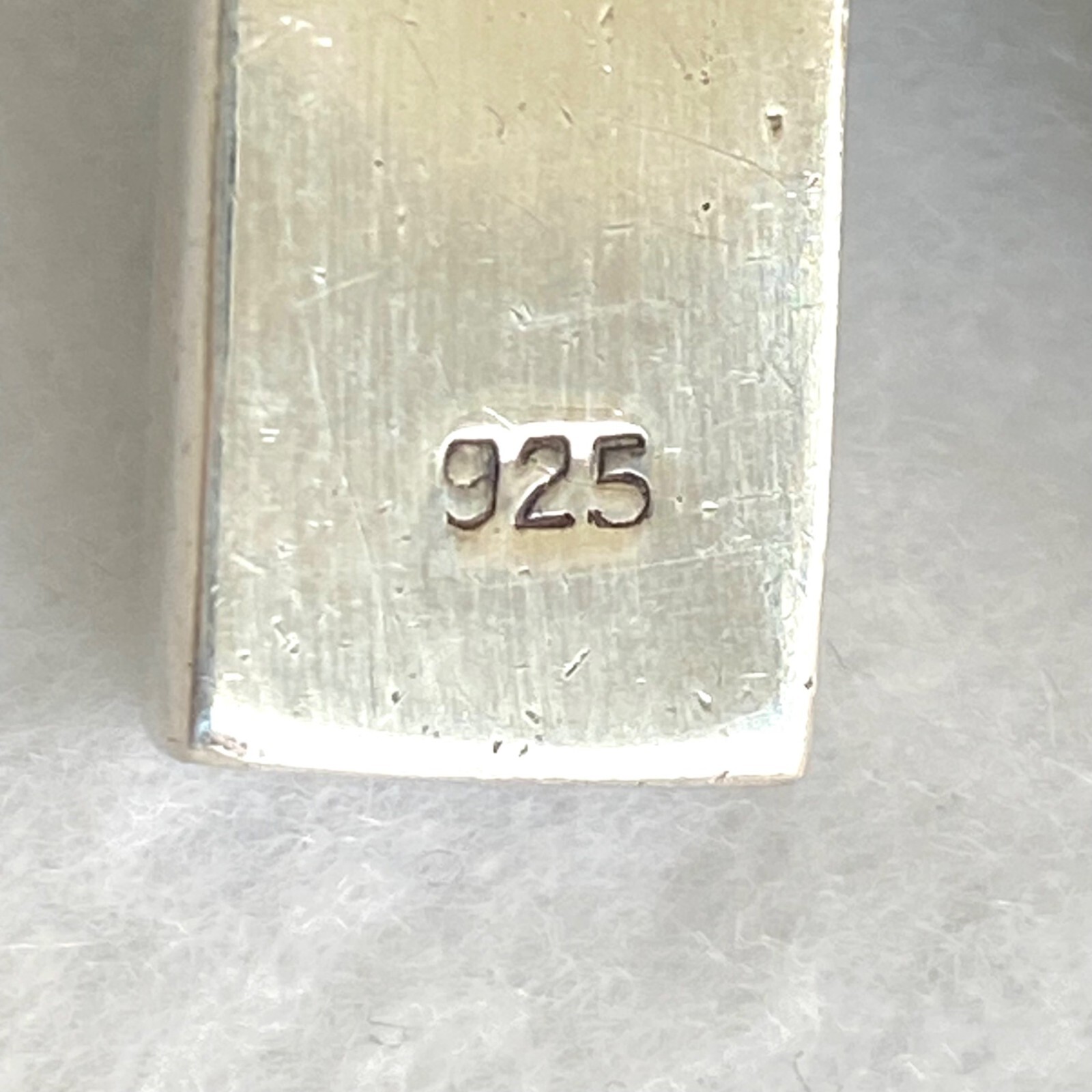 Sterling Silver 925 1.64" Rectangular Simulated T… - image 9