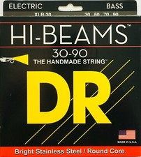 DR XLR-30 Hi Beam Stainless Steel Bass Guitar Strings; gauges 30-90