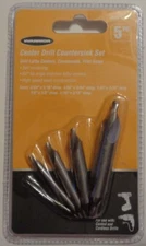 5 Piece Center Drill Countersink Set 60 Degree Angle Bits Metal Lathe Mill Press