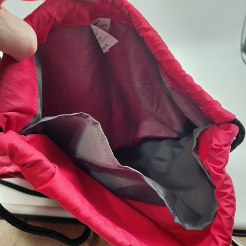 Nike Swoosh Rucksack Tasche Beuteltasche pink schwarz Riemen Reißverschlusstasche innen Teiler 19"x14 - Bild 4 von 6