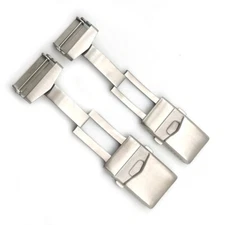 1PCS 316L Stainless Steel Buckle Deployant Watch Clasp 18 20 22mm Silver
