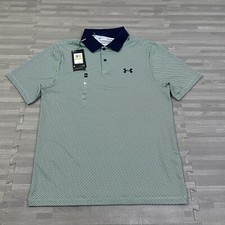 Under Armour Golf Performance 3.0 Print Polo Shirt Mens Small 1377377 Green 60
