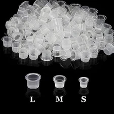 300pcs Plastic Tattoo Ink Cups Pigment Caps Disposable Ink Caps for Tattooing