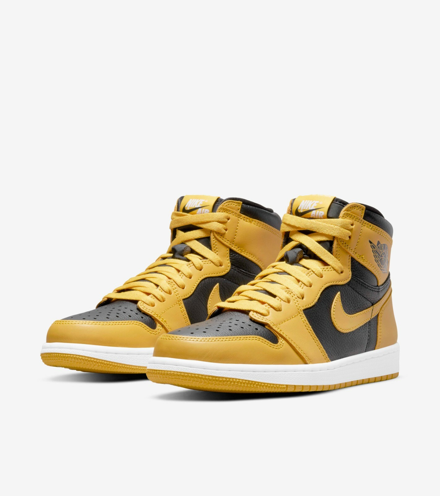 Air Jordan 1 Pollen Retro High OG Yellow Black White 555088-701 | eBay