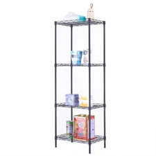 Wire Shelving Rack Shelf 4-Tiers Adjustable Kitchen Storage Metal Unit Organizer
