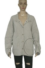 Urban Outfitters Push Tab Long Sleeve Gray Cotton Bomber Jacket NWD L XL