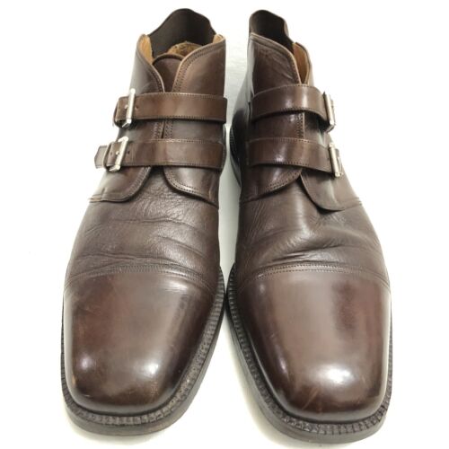 MEZLAN / SPAIN Buckle Monk Straps FERRARA 9.5M Handmade Chukka Boots - Picture 5 of 8