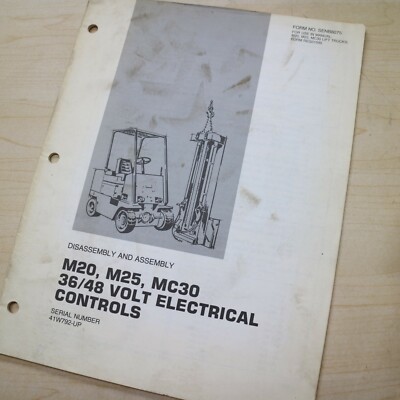 CAT M20 M25 MC30 36V 48V SCR Control System Forklift Repair Shop Service Manual