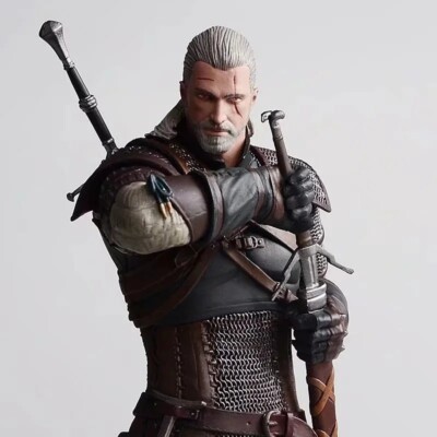 The Witcher Geralt Actionfigur Wild Hunt Strigo White Wolf 24 cm Neu 