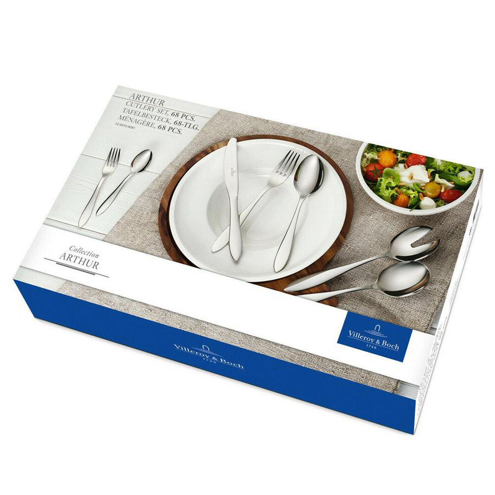 Villeroy & Boch Arthur Collection 68 Piece 18/10 Stainless Steel Cutlery Set
