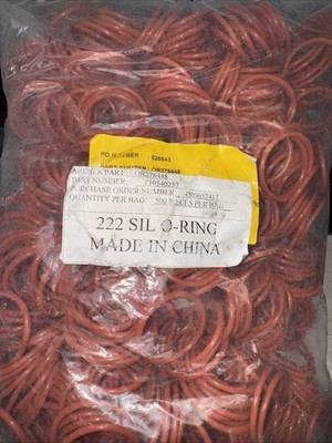 500-Pk Parker O-RING SIL -222 Red Silicone 1.484''ID x 1.762OD x 0.139CS