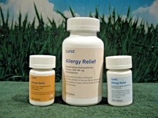 Multiple Variations of Factory-Sealed CURIST 24 Hour Allergy Relief Tablets.
