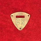 ORIGINAL CIVIL WAR ERA CS CONFEDERATE STATES CAVALRY SADDLE POMMEL SHIELD