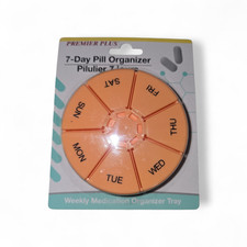 Premier Plus 7  Day Pill Organizer   Weekly Medicine  Vitamin Box   1 Time a Day