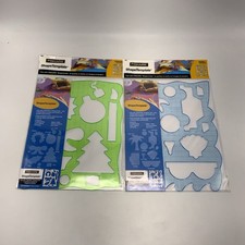Fiskars Shape Template Lot Of 2 Vacation Aqua Boarder, Christmas Snow Boarder