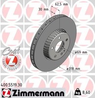 2X Bremsscheibe Formula S Zimmermann 400.5519.30 FüR Mercedes Klasse A205 W205