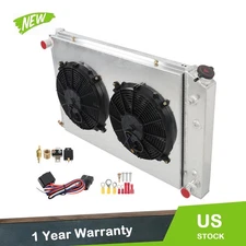 3Row Radiator+Shroud Fan Relay Kit For 73-91 Chevy C/K Series Blazer/GMC CC716