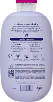 Body Wash, Vanilla, Moisturizing Creamy Gel Formula with Shea Butter, Glyceri...
