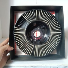 Kodak Carousel Transvue 80 slide tray With Vintage 73 Used Photos Squares