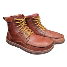Lems Mens Boulder Boot Womens 9 Mens 7.5 Leather Brown Natural Outdoor Hiking