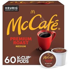 McCafe Premium Roast Coffee, Single Serve Keurig K-Cup Pods, Medium Roast, 60 Co