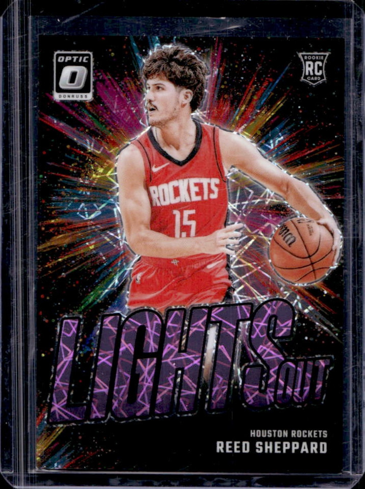 2024-25 Donruss Optic Reed Sheppard Lights Out RC Pink Velocity #/79 Rockets