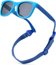 Bendable Flexible Polarized Newborn Baby Sunglasses with Strap for Infant Boys G